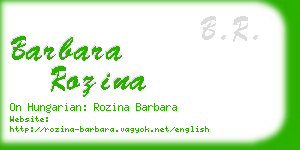 barbara rozina business card